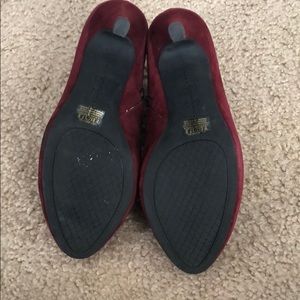 Jessica Simpson Shoes - EUC Jessica Simpson Red Suede Booties Jessica Simpson Shoes - EUC Jessica Simpson Red Suede Booties